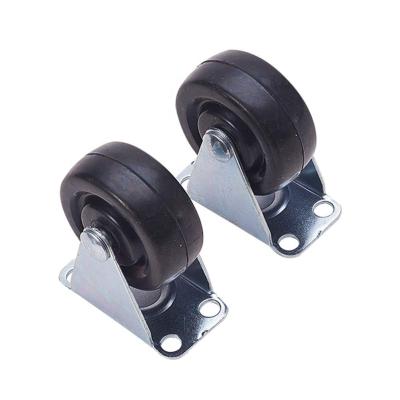 China 30mm /1inch Flat Free Black Rubber Small Railway Wheels for sale