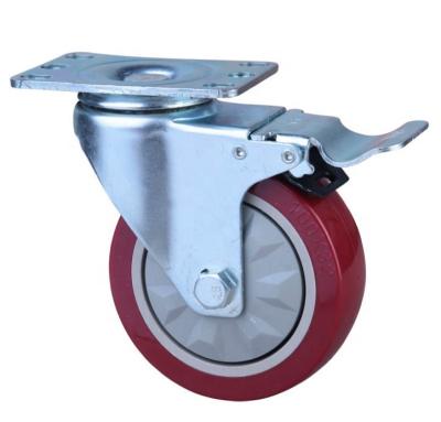 China Swivel Roller Swivel Casters With 360 Degree Rotation Top Plate Rubber Wheelbarrow Wheels for sale