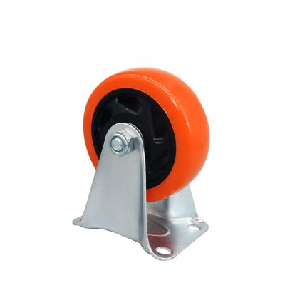 China PVC top light-heavy duty plate tpr caster wheel polyurethane top furniture wheels for sale