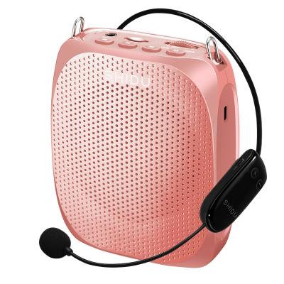 China Sales People SHIDU S615 Echo UHF Voice Amplifier Headset Microphone Portable Powerful BT Microphone Voice Amplifier Wireless Speaker for sale