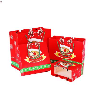 China Whosale Recyclable Eco Friendly Christmas Gift Bag For Christmas Party Brown Bolsa De Navidad Decorative Paper Bags for sale