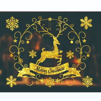 China New Arrival Christmas Window Snowflake Decorative Electrostatic Static Sticker Stickers Electrostatic Sticker for sale