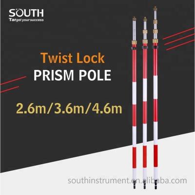 China Twist Lock With Vial TLV Prism Pole PB Series For Total Station Survey PB2.6/3.6/4.6 for sale