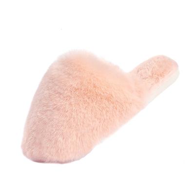 China Fashion Trend Soft Plush Women's Slipper Wholesale Fur Slipper Bedroom Girl's Imitation Sheepskin Wool for sale