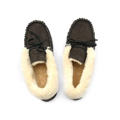 China Custom Made Breathable Winter Classic Australia Sheepskin Fur Lining Warm Genuine Leather Ankle Wool 100% Genuine Leather Upper Snow Boots For Women for sale