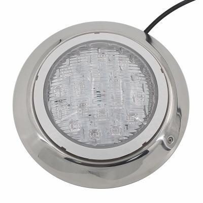 China IP68 Par56 304 LANDSCAPE Swimming Pool Light Stainless Steel 54W 24V Wall Mounted Underwater Pond Lamp for sale