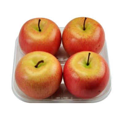 China Custom Disposable Clear Apple Peach Blister Packing Fruit Plastic RPET/PET Plastic Food Fruit Transparent Packing Tray for sale