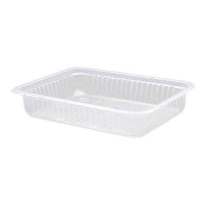 China Food Packaging Vacuum Shaped Eco-friendly Disposable Frozen Food Tray Packaged White Meat Blister Packing Plastic Food Tray for sale