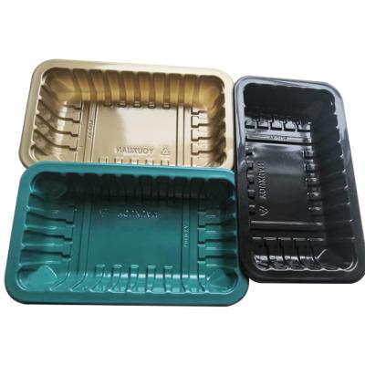 China Disposable plastic fruit vegetable meat packaging EVOH food packaging food fruit packaging fresh supermarket RPP/PP tray for sale