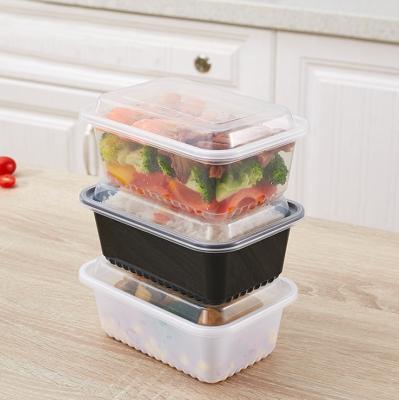 China Recycled Materials Clear Clear Disposable Plastic Dessert Containers Food Meal Prep PP Storage Microwavable Lunch Box for sale