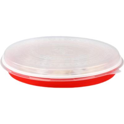 China Microwaveable Food Container PP Disposable Round Plastic Dumplings Take Out Lunch Box for sale