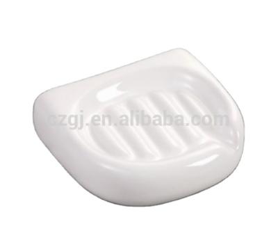 China Ceramic Corner Drain Bath Soap Dish Holder For Home/Hotel for sale