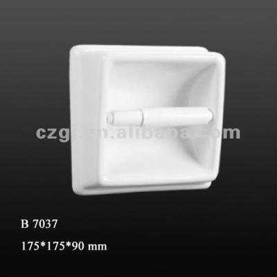 China Hotel 7Inch Ceramic Ceramic Toilet Paper Holder for sale