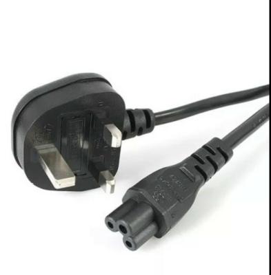 China Underground 3 pin UK three-plug power cord, Three-core plum tail notebook power cable/lead/cord for laptop adapter for sale