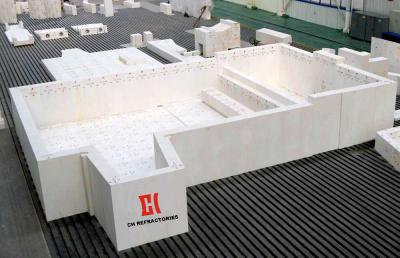 中国 Refractories AZS Fused Cast Block Light Yellow With High Strength 販売のため