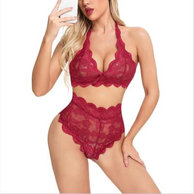 China Wholesale custom made sexy lace lingerie women trim for women sexy lingerie set two piece lingerie set for sale