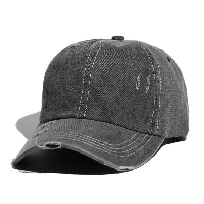 China 6-Panel Hat Custom Blank Sports Caps Simple Cheap Dad Washed Worn Hats Unstructured Distressed Baseball Cap for sale