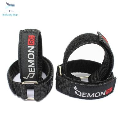 China Viable Custom Logo Custom Logo High Strength Heavy Duty Hook & Loop Webbing Strap With Iron D-Ring Buckle for sale