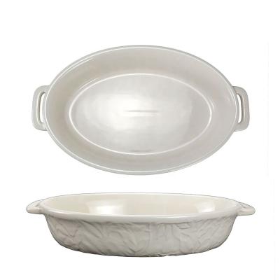 China Sustainable Nordic Ware Odorless Hybrid Stoneware Baking Pan Oven Ceramic Bakeware for sale