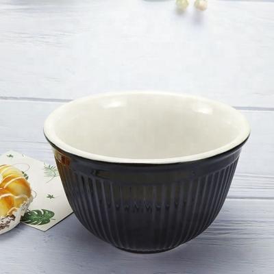 China Ceramic Style Dishwasher Safe Unique Cereal Sustainable Classic Round Serving Kitchen Bowl for sale