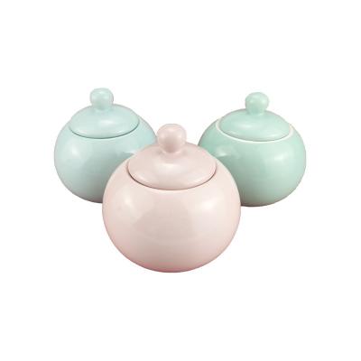 China Modern Large Housewarming Gift Condiment Salt Jar Can Cream and Sugar Jar Sets for sale