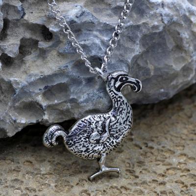 China Religious youe shone Big Dodo Bird Necklace Sliver Alice Pendant Necklace Dodo in Wonderland Jewelry for sale