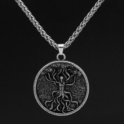 China Yggdrasil Viking Necklace Viking Jewelry Religious Norse Tree Of Life For Women Mens With Gift Bag for sale