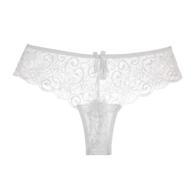 China European and American antibacterial design lady cotton lace thong T sexy pants for sale