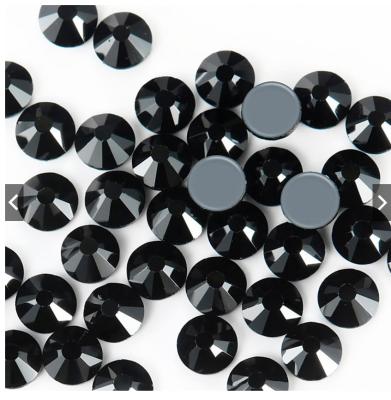 China Flatback Nail Art Hot Fix All Sizes Black DMC Iron On Rhinestones/Flat Back Crystal Rhinestones Strass Sewing And Fabric Garment Stones for sale