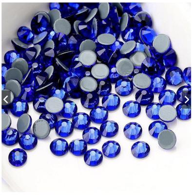 China Sapphire ab Hotfix Crystal Rhinestones Iron On Glass Light Flatback Stones Hot Fix Strass For Clothes Jewelry Decoration for sale