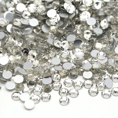 China Crystal Nail Art Rhinestones SS3-SS50 Flatback Glitter Clear Fix Rhinestones Super Not Hot Glue On Nail Art Decorations Y0100 for sale