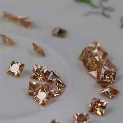 China Wholesale High Quality Incomparable Star Princess Cut Light Peach Beautiful 0.8mm Zircon For Decoration Saree for sale