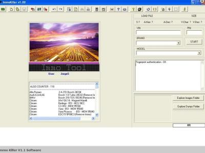 China Immokiller 1.1 Vehicle Diagnostics Software For Truck Immobilizer for sale