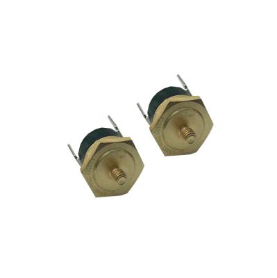 China Thermostat KSD301 Bimetallic Head Copper Boiler Bakelite Temperature Thermal Switch 10A 250V Normally Closed Auxiliary M6 Wire 75C for sale