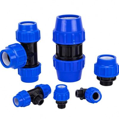 China Hot-sale pp reducing coupling compression fitting DN20-110MM blue for sale