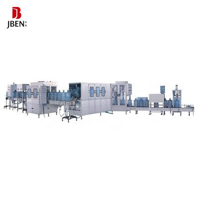 China Fully Automatic 5 Gallon 20Liter Food Jar Food Washing And Capping Machinery Filling Plant for sale