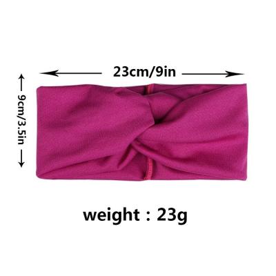 China New European and American sporty temperament knot headband women's sports cross yoga running wide edge sweatband for sale