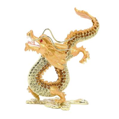 China Wedding Trinket Box SHINNYGIFTS Stores Metal Craft Dragon Full Tewelve Animals FengShui Home Decorative Enamels Creative Gift New for sale