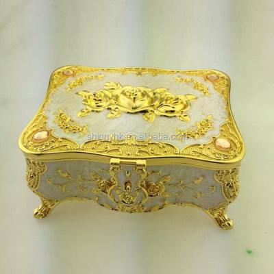 China Russian Style Metal Jewelry Storage Box Wedding Return Gift for sale