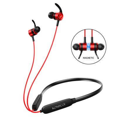 China Free Sample 2021 Neckband BT 5.0 Stereo Sound KW90 Earphone Wireless Earphone Cheap Price Angled Neckband Design Powerful For Music for sale