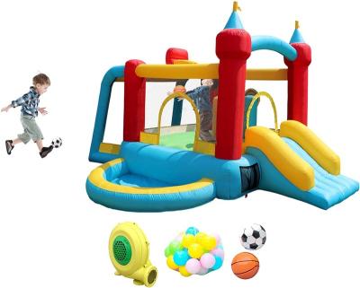 China Giant Inflatable Bouncy Castle 4 in1 Outdoor Sports Custom Promotional Inflatable Mini Combo Castle for sale