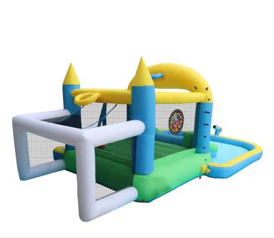 China Outdoor Sports China Manufacturer Supply Custom Inflatable Water Slide Bouncy Castle On Water for sale