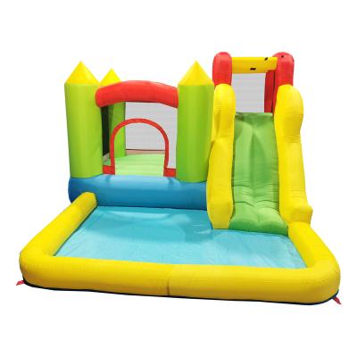 China Wholesale Outdoor Amusement Park Backyard Inflatable Water Slides Bounce Houses Kids With Blower for sale