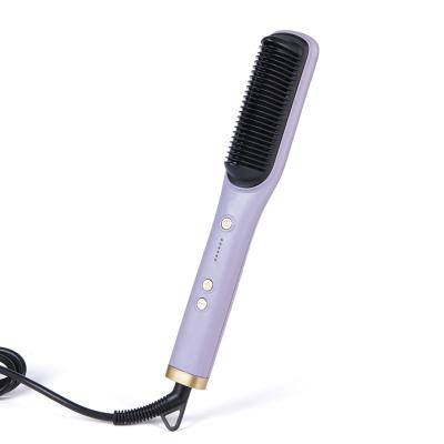 China Compact 2023 Negative ion straight hair comb straightener Negative ion non harmful straight hair curling dual purpose electric for sale