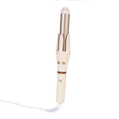 China AUTO Rotating Hot selling new three barrel ceramic Ionic big wave curler automatic LCD curling iron with triple barrel hair waver hair curler for sale