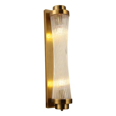 China Factory hot sale modern simple crystal luxury crystal aisle wall lamp living room bedroom metal wall light metal lamps for sale