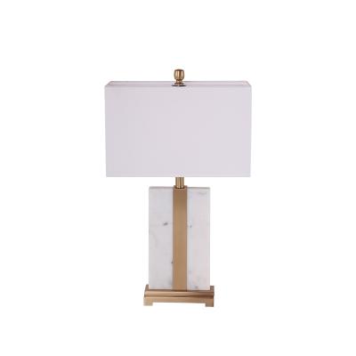 China Modern home interior decorative white natural marble shell table lamp modern standing for hotel bedside for sale