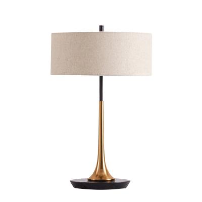 China Simple modern gold iron plating table lamp study bedroom bedside lamp art decoration for sale