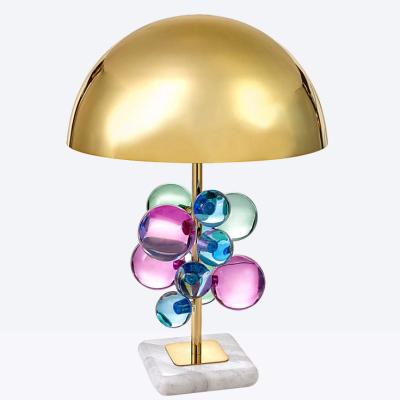 China Modern crystal clear modern decorative lamp base metal bedside hotel table lamps living room luxury crystal table lamp for sale