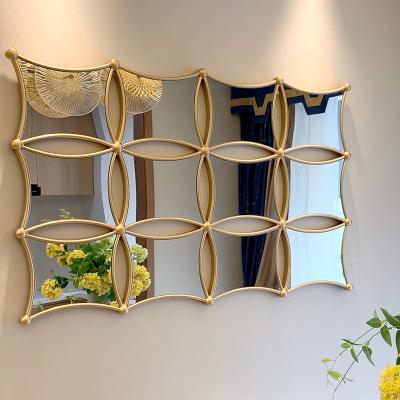 China 2022 New Design Minimalist 2022 Hotel Wall Hanging Villa 3D Iron Art Living Room Wall Decorative Decoration for sale